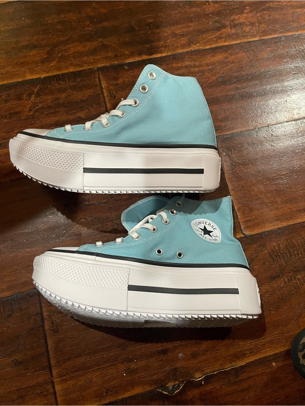Converse Womens Platform High Top Sneakers - Aqua Blue